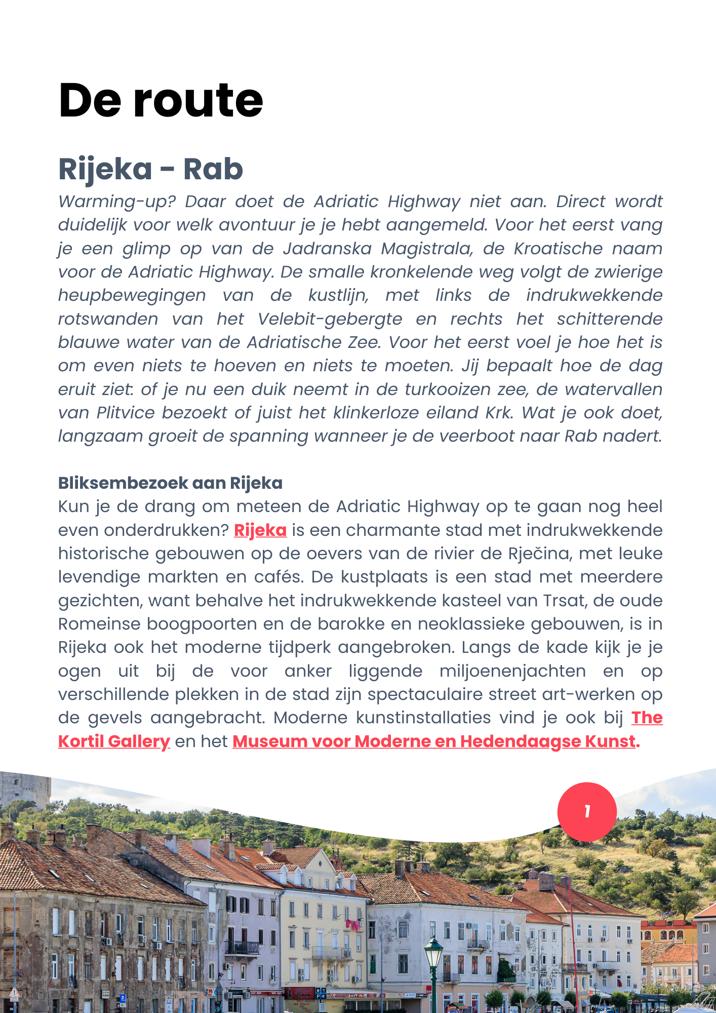 Camperroute langs de kust van Kroatië