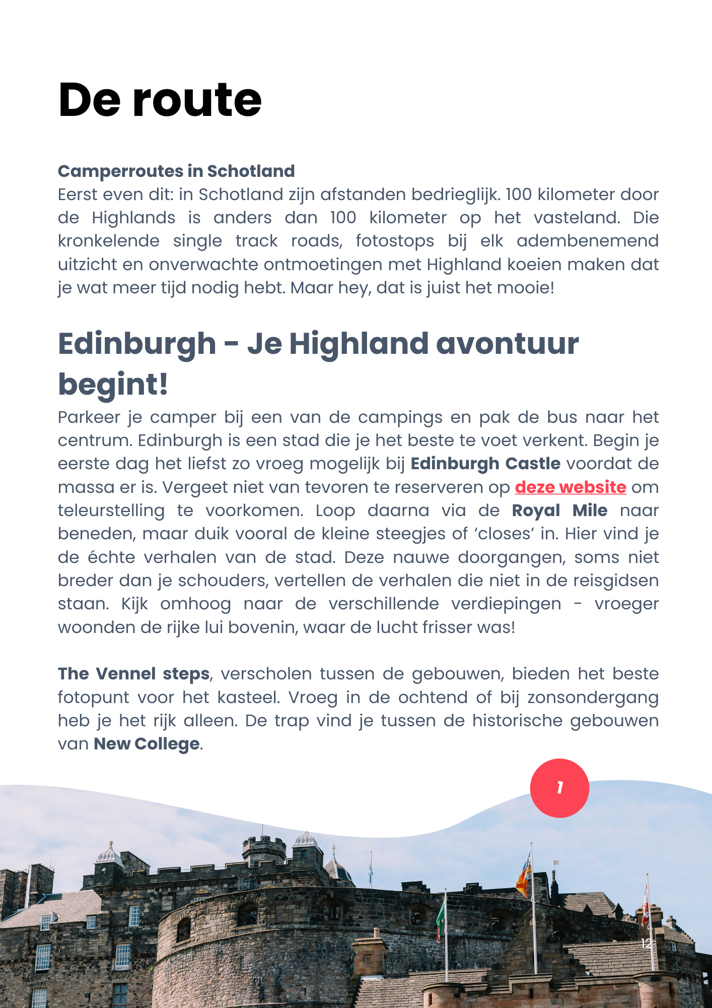 Camperroute Schotland