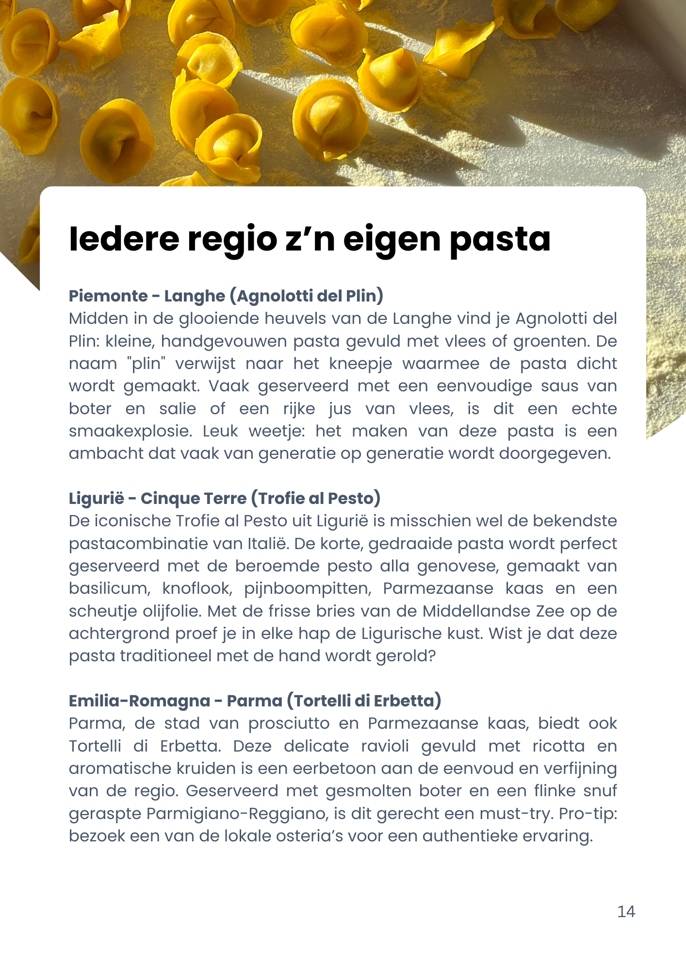 Culinaire camperroute door Italië