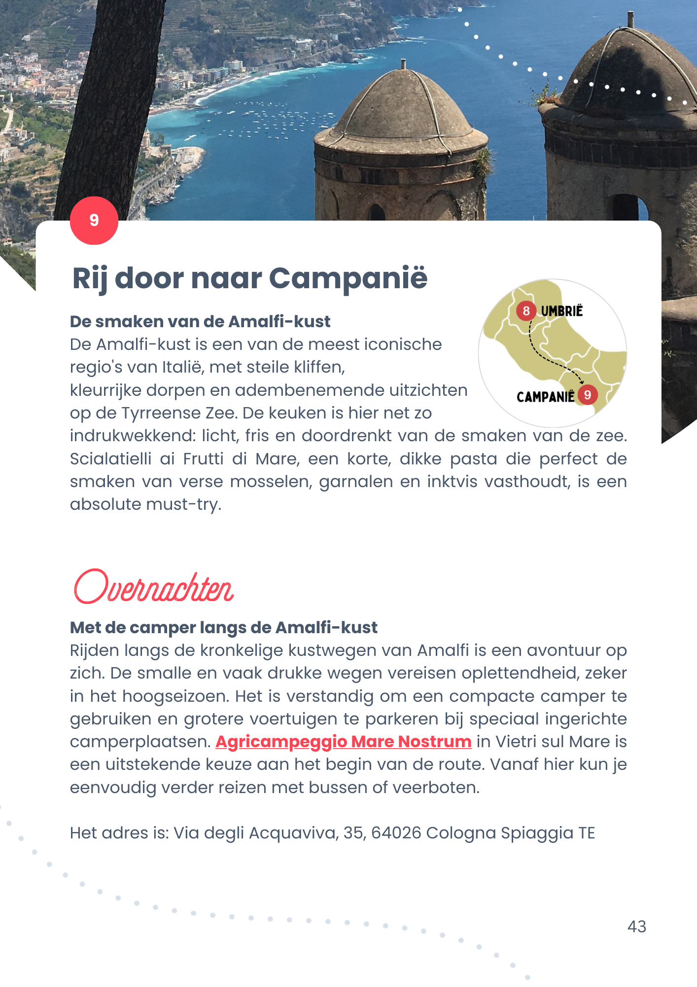 Culinaire camperroute door Italië