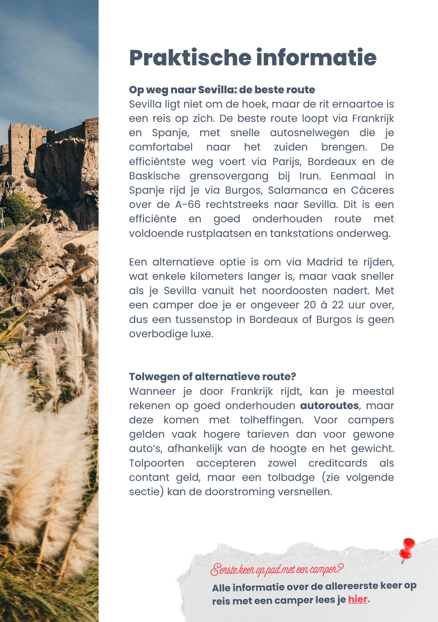 Camperroute Andalusië