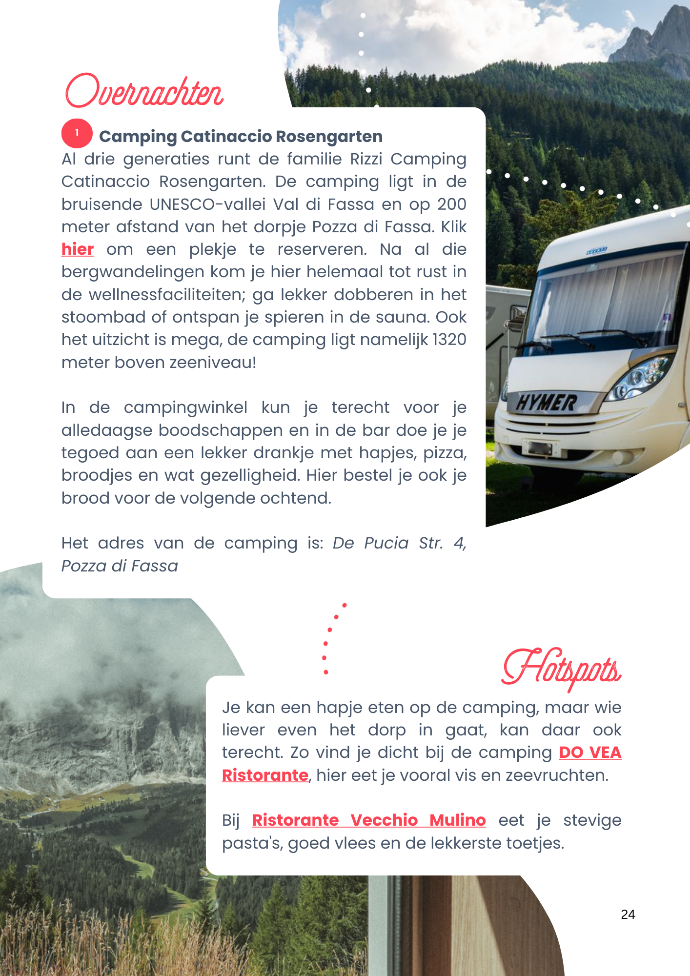 Camperroute Dolomieten