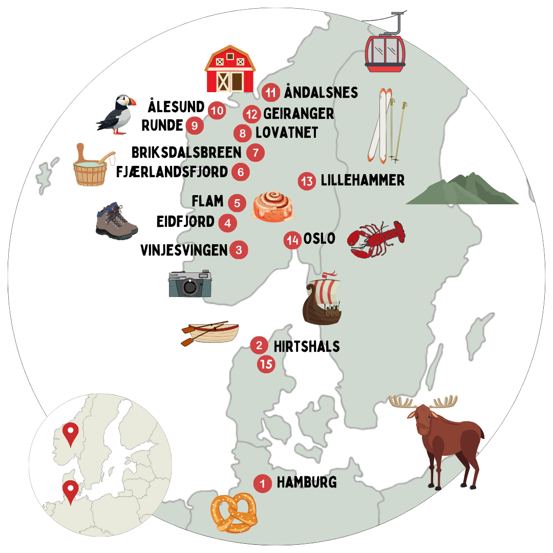 Avontuurlijk actieve camperroute Noorwegen