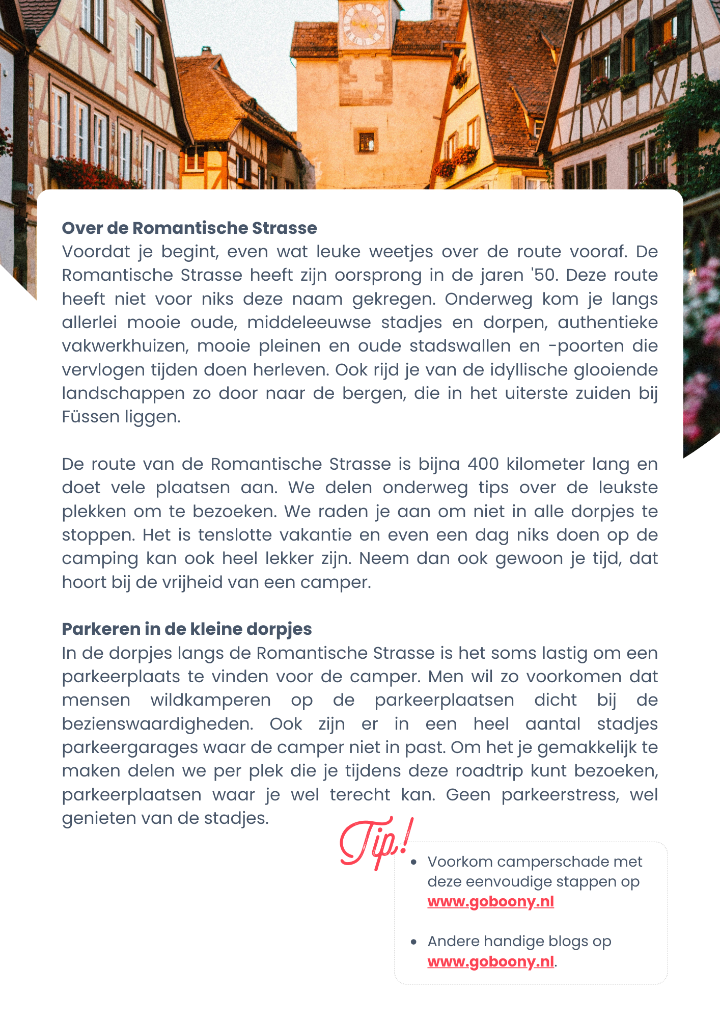 Camperroute Romantische Strasse