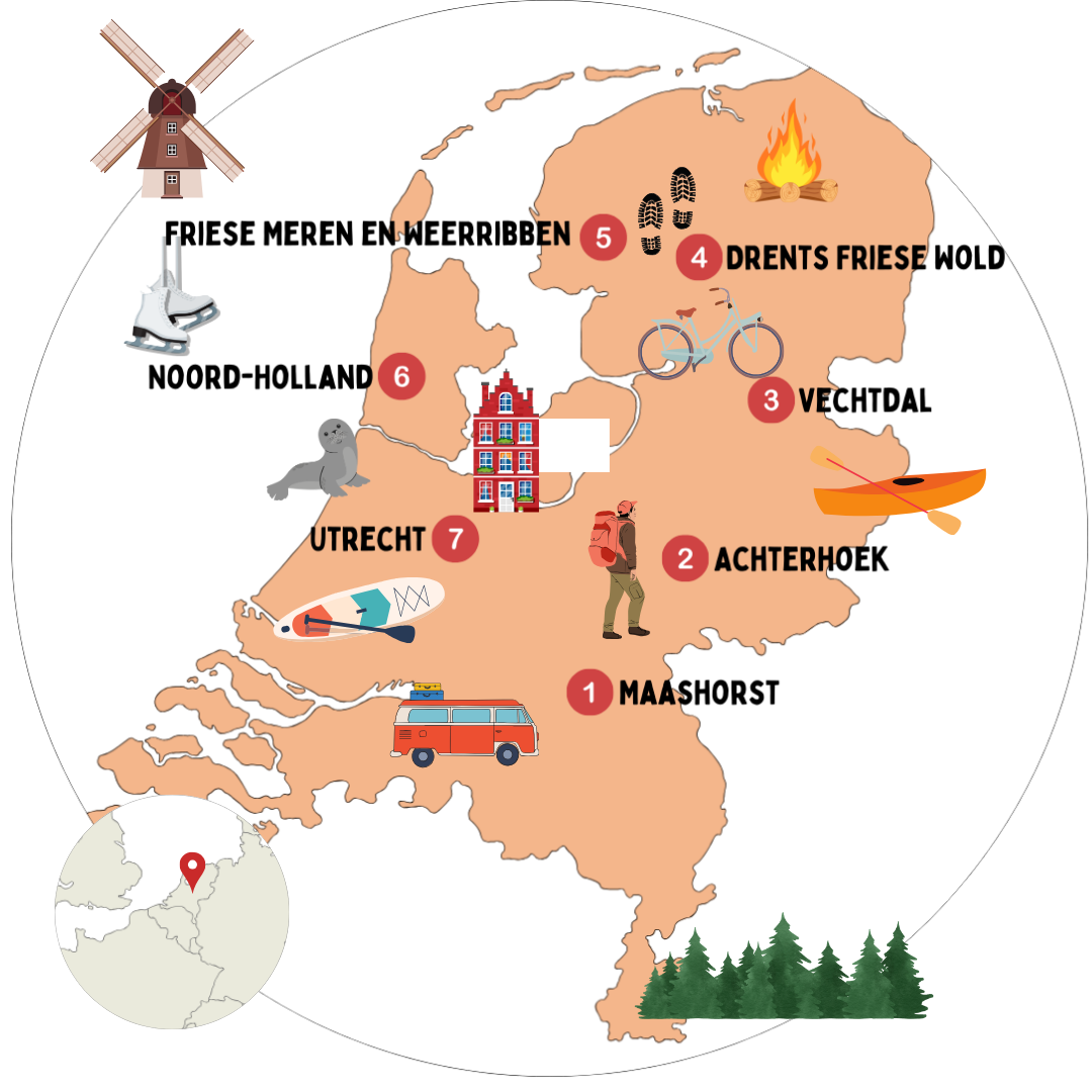 Avontuurlijke camperroute Nederland