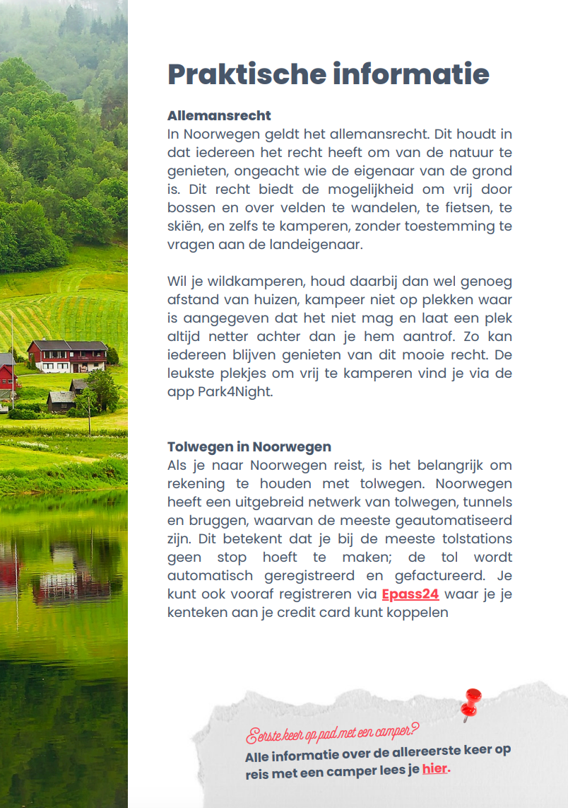 Camperroute Zuid-Noorwegen