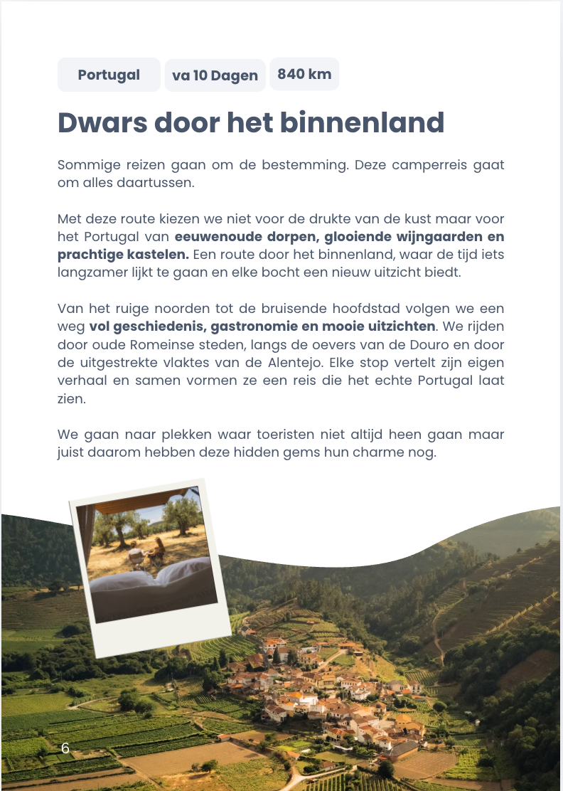 Dwars door het binnenland van Portugal