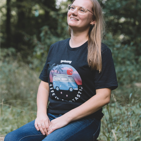 Beach Design Black T-shirt