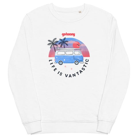 Organic Sweatshirt Beach Design