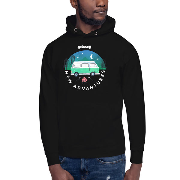 Forest Design Black Hoodie