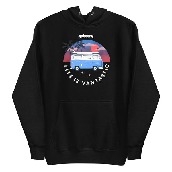 Beach Design Black Hoodie