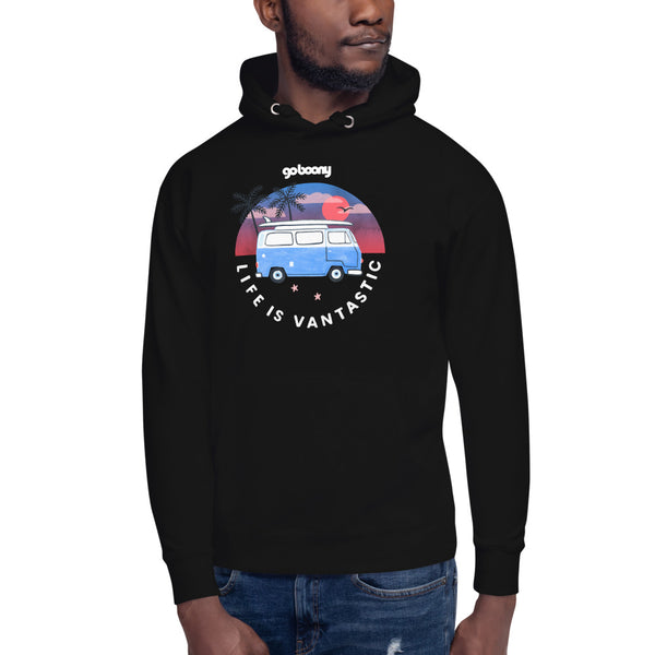 Beach Design Black Hoodie