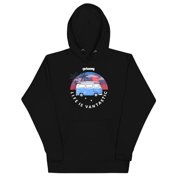 Beach Design Black Hoodie