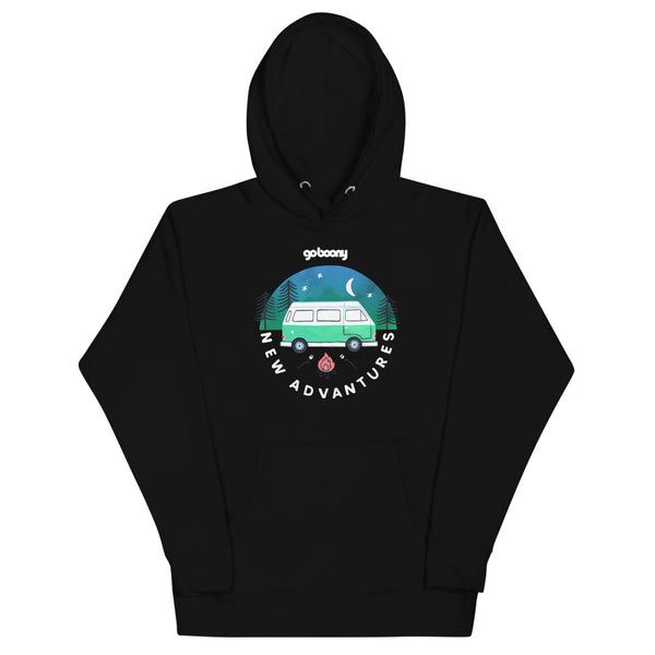 Forest Design Black Hoodie