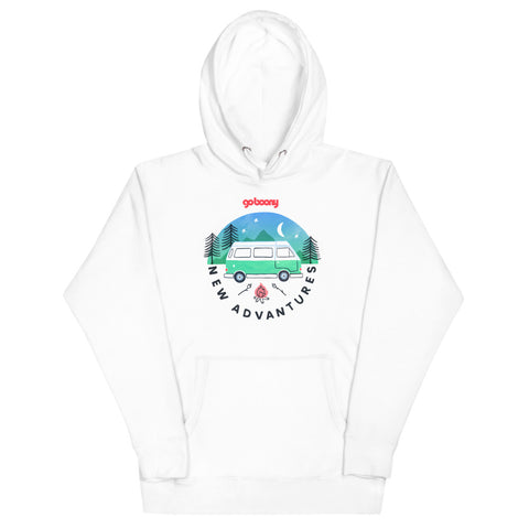 Unisex White Hoodie Forest Logo