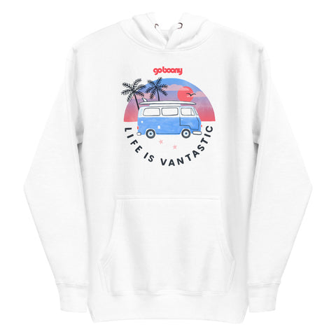 Beach Design White Hoodie