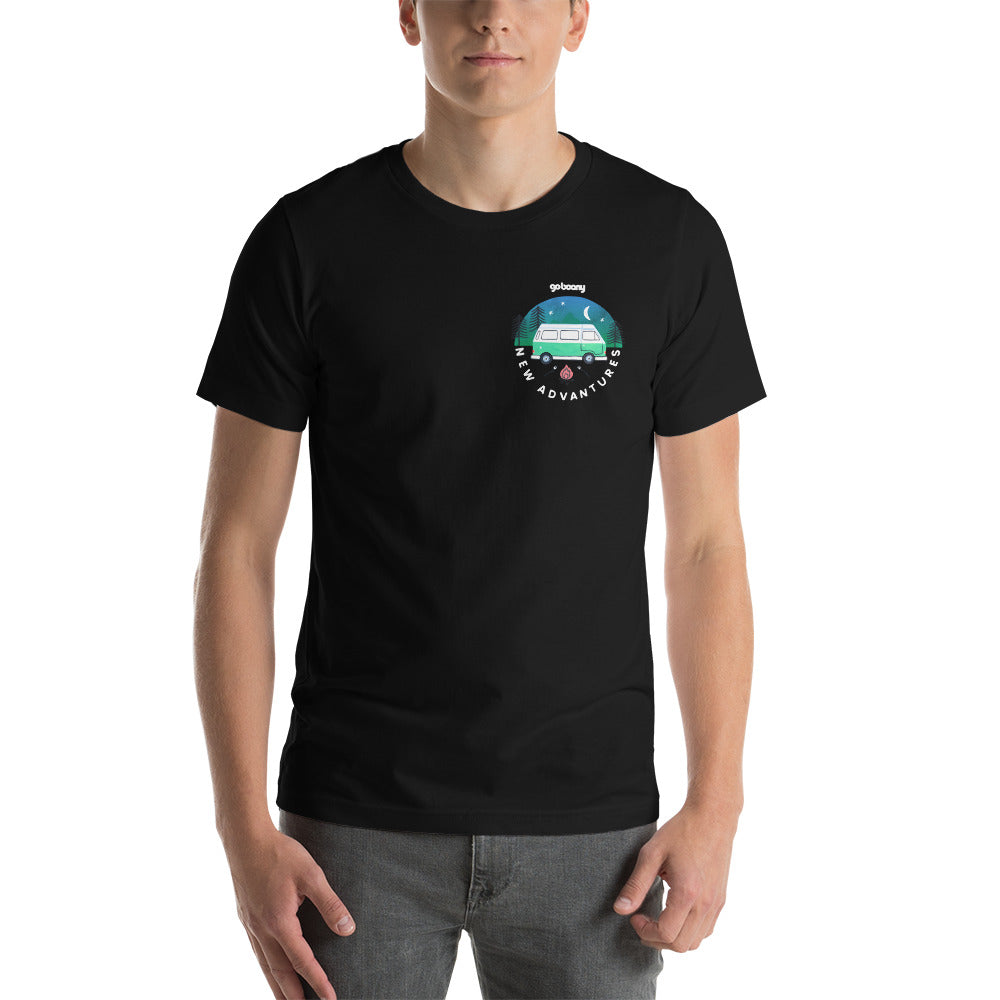 Pocket Style Forest Design Black T-shirt