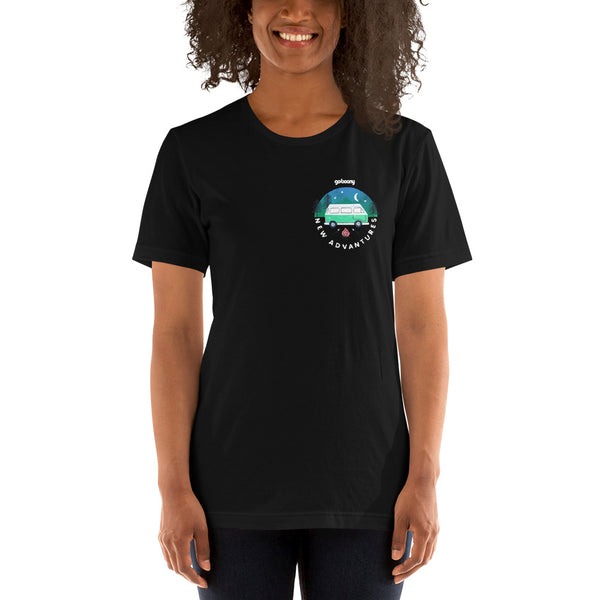 Pocket Style Forest Design Black T-shirt